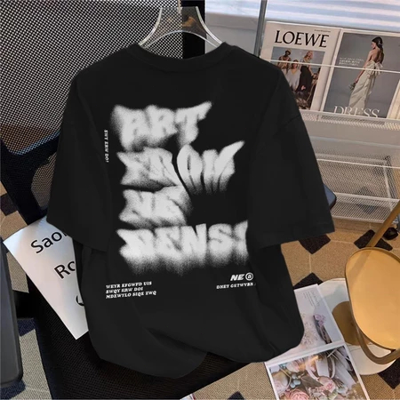 Baju T-Shirt Lelaki Gaya Retro Amerika Trendy, Katun Kualiti Tinggi Gaya Santai ✓ COD