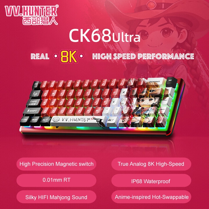 VV.Hunter CK68 Ultra 8K High Speed 68 Keys Magnetic Switch Mechanical Gaming Keyboard