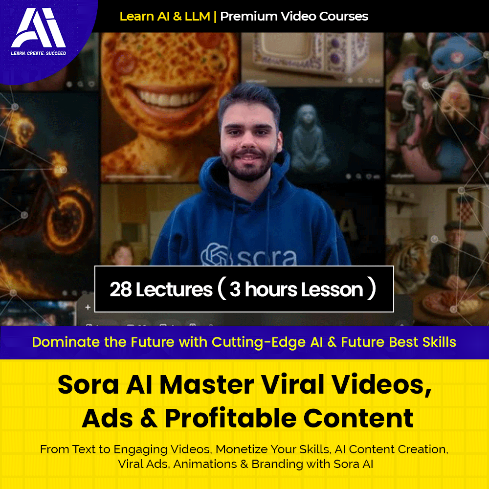 Video Course - Sora AI Master Viral Videos, Ads & Profitable Content |  Ai Make Video | Make Video With AI