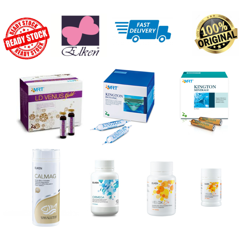 ELKEN KINGTON ISOTONIC/ MINERALE/ LD VENUS/ LX YANG/ TRIGEN/ WIN TEA/ LAKTOZE/ XENIJI/ C-JOIE / ELFAHEX- Ready Stock!!