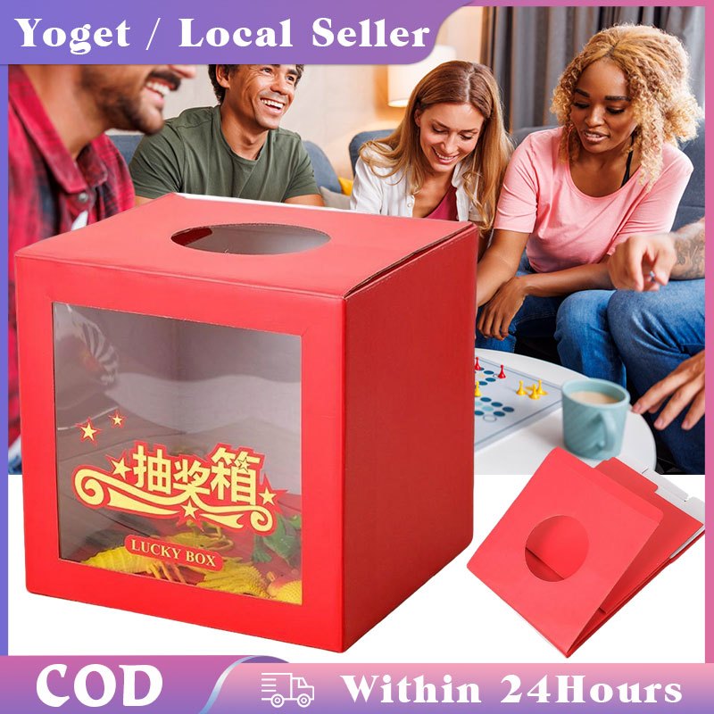 25*25*25cm Lucky Draw Paper Box / Colourful Capsules Ball Lottery Box / Kotak Cabutan Bertuah