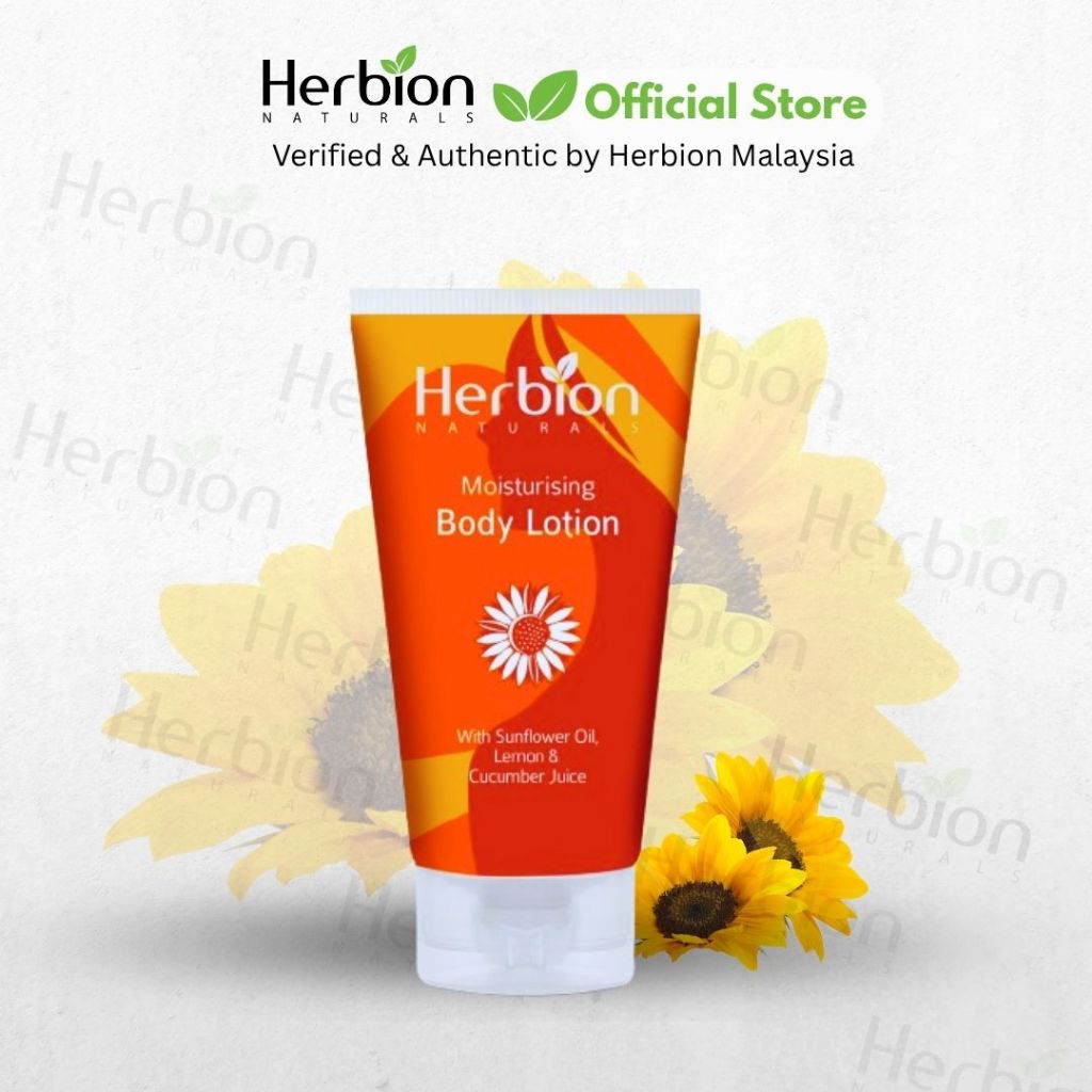 Herbion Naturals Moisturising Body Lotion with Sunflower Oil, Lemon, and Cucumber