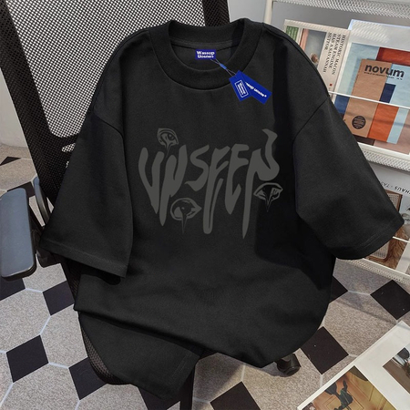 Kaos Coretan Tren Amerika baju atasan wanita terbaru kaos pria oversize t shirt vintage OOTD