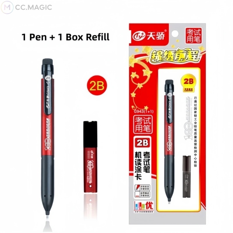 G943 Pensil Khat 2B 1.8mm / Mechanical Pencil / Calligraphy Jawi Writing Pen / 1PCS