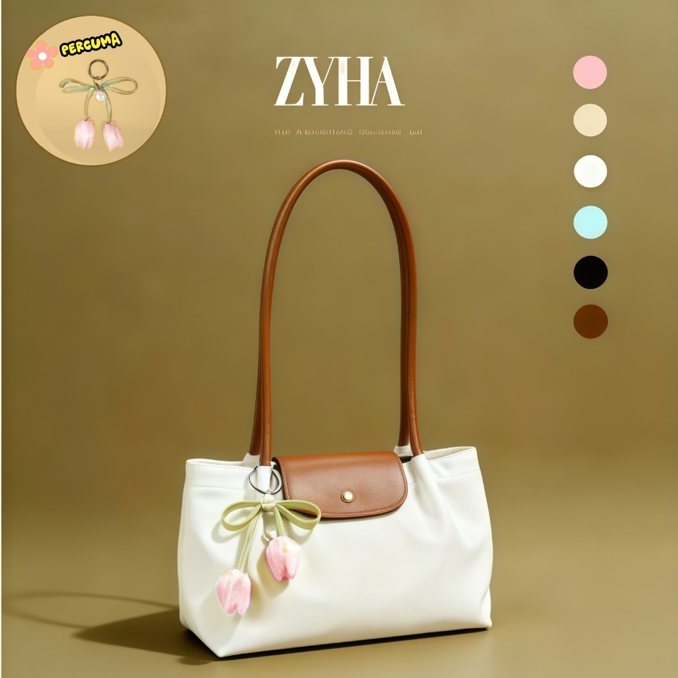 【SUDAH DITAMBAH STOK】ZYHA Korean Version Retro Tote Bag Large Capacity Shoulder Bag Summer Ladies Bag Luxury Designe-159