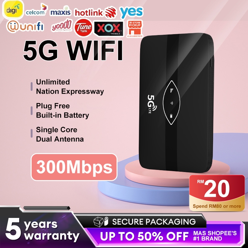 5G Modem WiFi SIM Card Router Modifi Unlimited High Speed Up 300 Mbps Portable WiFi Hotspot Modem