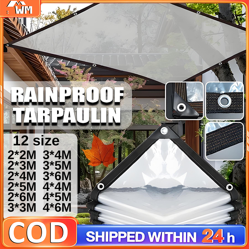 Tebal Transparent Waterproof Canvas Tarp Kalis Air Hujan Lebat UV Protection Canopy PE Film Shade Cloth untuk Rumah 防水布