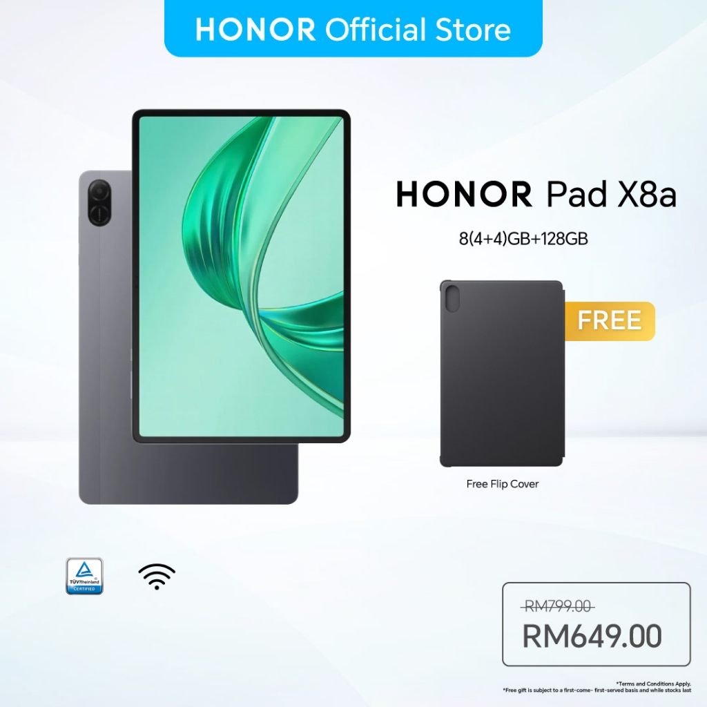 HONOR Pad X8a LTE Android Tablet 8(4+4)GB+128GB | 11 inch 90Hz Display | 8300mAh Battery | Quad Speaker