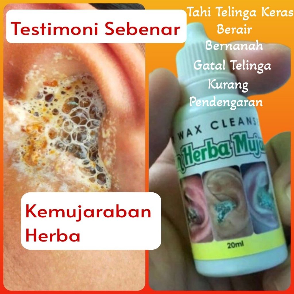 💯% Original Earwax Cleanser (20ML) Ubat Pencuci Telinga Daun Herba Mujarab (HQ)🌿