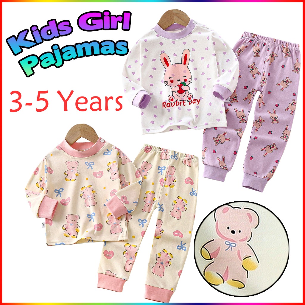 (3m-5yrs)Baby Pyjamas Set Children Sleepwear Tidur Kanak Kids Cloth Baby Nightwear Clothes Pajamas Baju Bayi