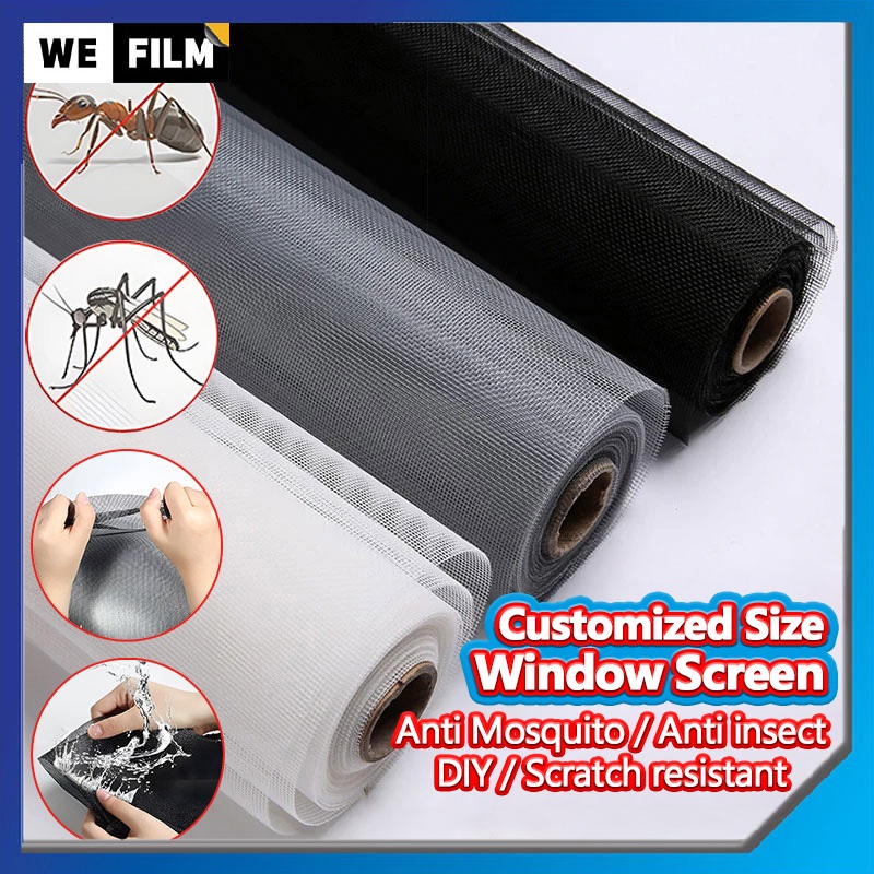 【MY Delivery】WEFILM Custom Jaring Nyamok DIY Window Screen Anti Mosquito Insect Screen Fiberglass Mosquito Net