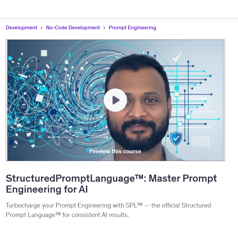 Ai Prompt Video Course-Structured Prompt Language: Master Prompt Engineering For AI  | Learn AI Prompt Video Lessons