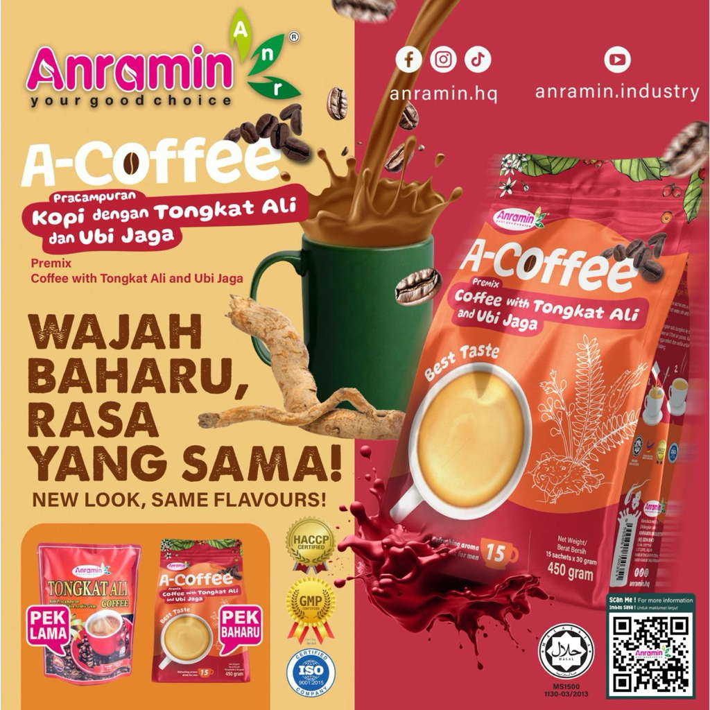 A Coffee Tongkat Ali Anramin 15's x 30g