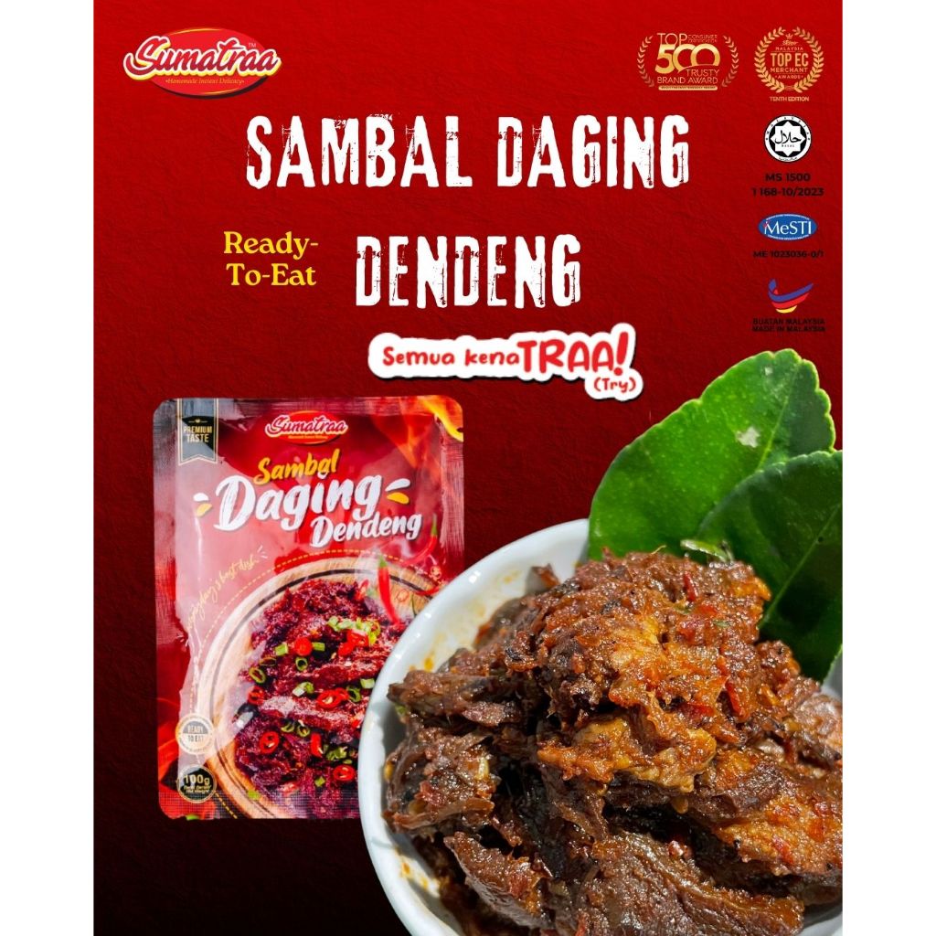 [Ready-To-Eat] Sambal Ready-To-Eat Sambal Daging Dendeng 100 g Shopee Best Seller
