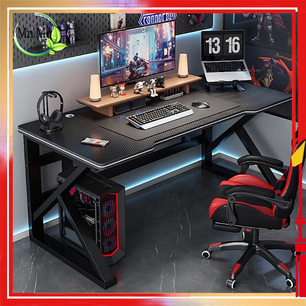 160/120CM Gaming Table Upgrade Carbon Matt Anti-Scratch PC Table Meja Belajar Meja Koumputer Laptop Gaming Desk 電腦桌/桌子