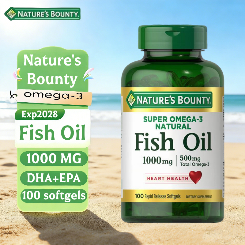 Nature's Bounty Fish Oil Vascular Health 100 Capsules Adult Supplement DHA+EPA【EXP2028】