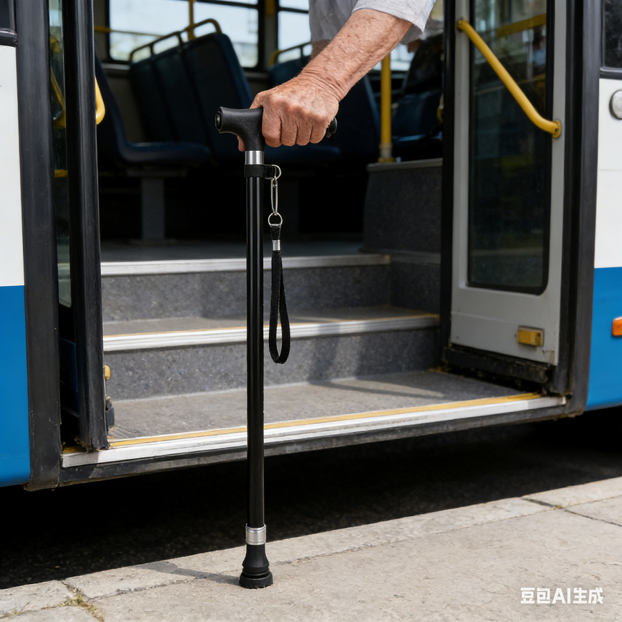 Elderly anti slip four legged walking cane、Foldable walking stick for elderly、tongkat kaki 4、拐杖椅子、tongkat orang tua