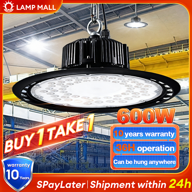 600W/500W/400W Factory Warehouse Industrial Lamp High Power Industrial Chandelier High Bay Led Light Cover Car Room