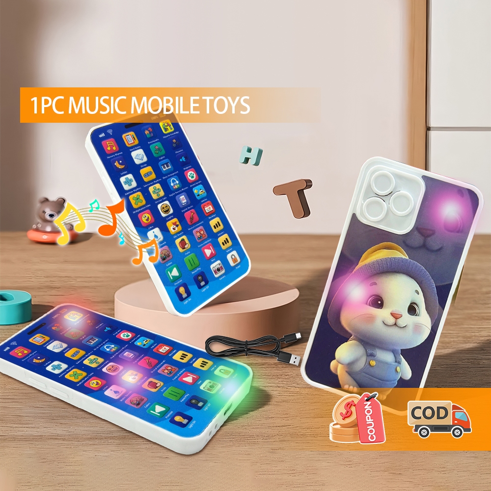 BN Melayu Telefon Mainan Baby Kids Telephone Toys Learning Mobile Phone Toys for Kids Music Toys Kids Toys Educational