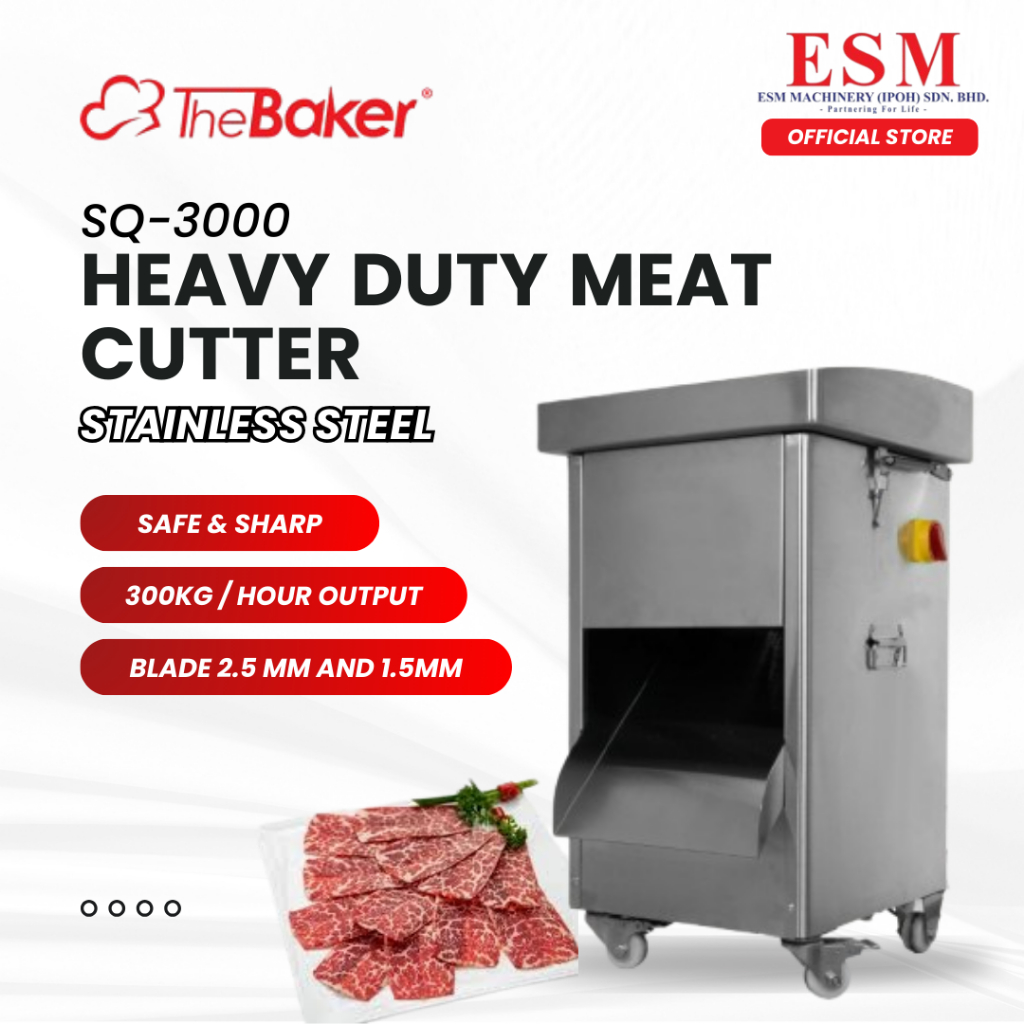 THE BAKER HEAVY DUTY MEAT CUTTER STAND SQ-300 MESIN PEMOTONG DAGING STAINLESS STEEL 300KG/H