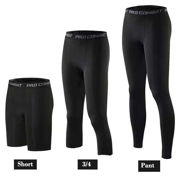 Pro Combat Tight Pant Man Sport Legging Men Seluar Tight Lelaki Bola Compression Pants Men Tight Gym Fitness Tights
