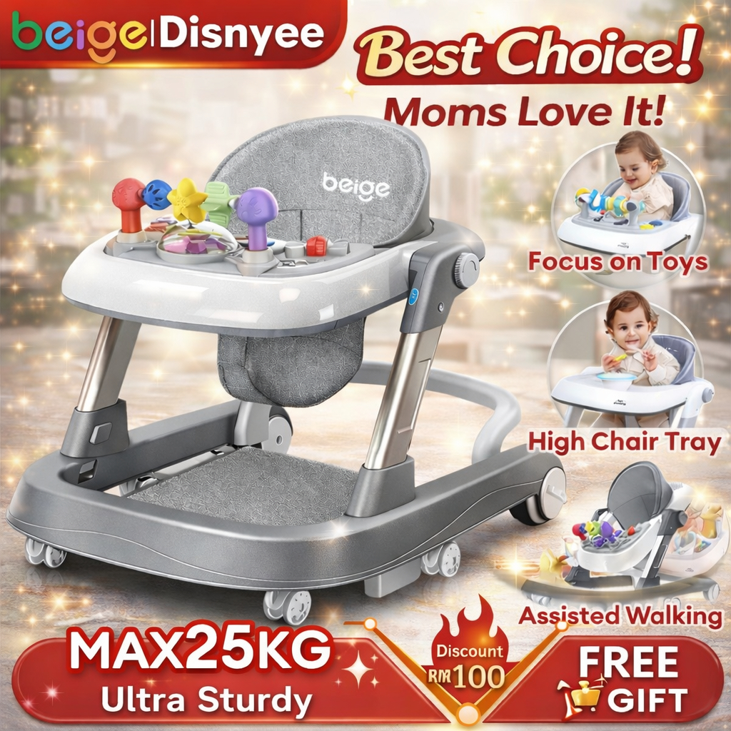 Baby walker with music Advanced Adjustable Heights walker baby murah Pejalan kaki bayi baby Push 学步车
