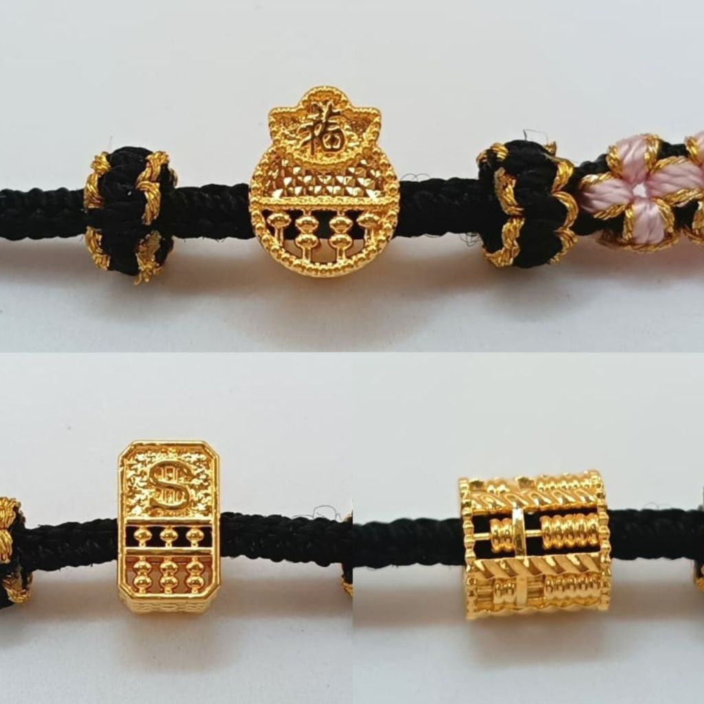 Grace Jewellery Gold 916 Collection Abacus Charm/Emas 916 Koleksi Charm Sempua/黄金916算盘吊坠系列