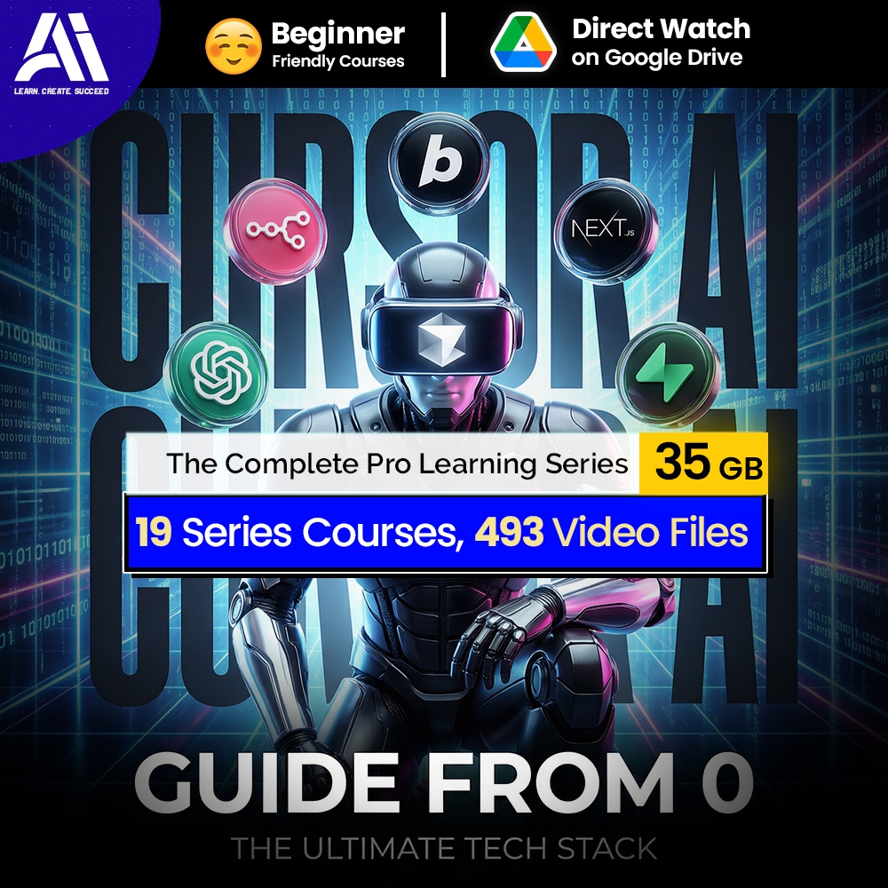 493 Video Course Bundle - 19 Series Cursor Ai 2025 Video Courses | Learn Cursor Ai | AI Coding | Vibe Coding 2025