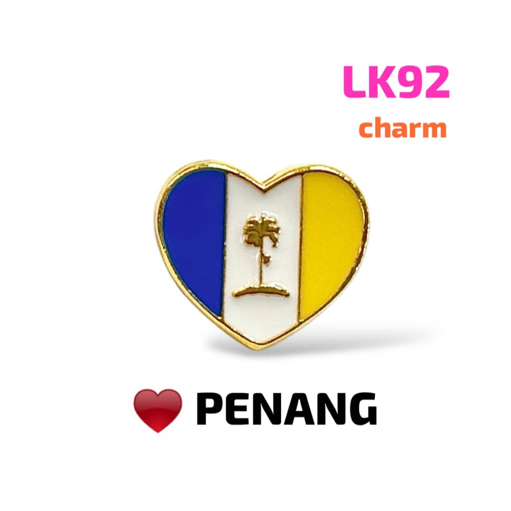 Wing Sing Loket Penang Bunga Raya Bajet Tulen Emas 916 大红花916黄金吊坠 916 Gold National Flower Pendant