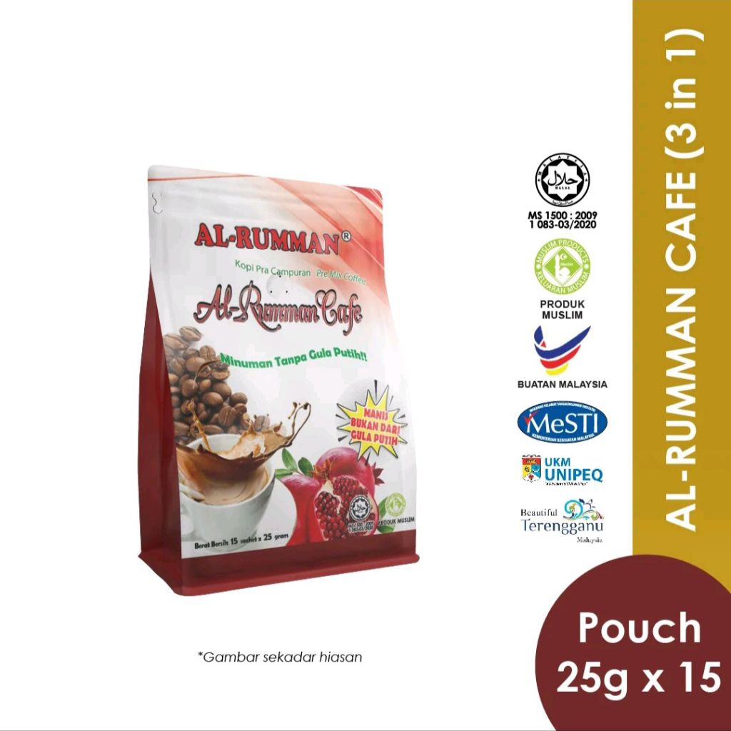 AL-RUMMAN CAFE/KOPI PRACAMPURAN DENGAN EKSTRAK DELIMA DAN PEMANIS ZERO KALORI #ManisTanpaGulaPutih