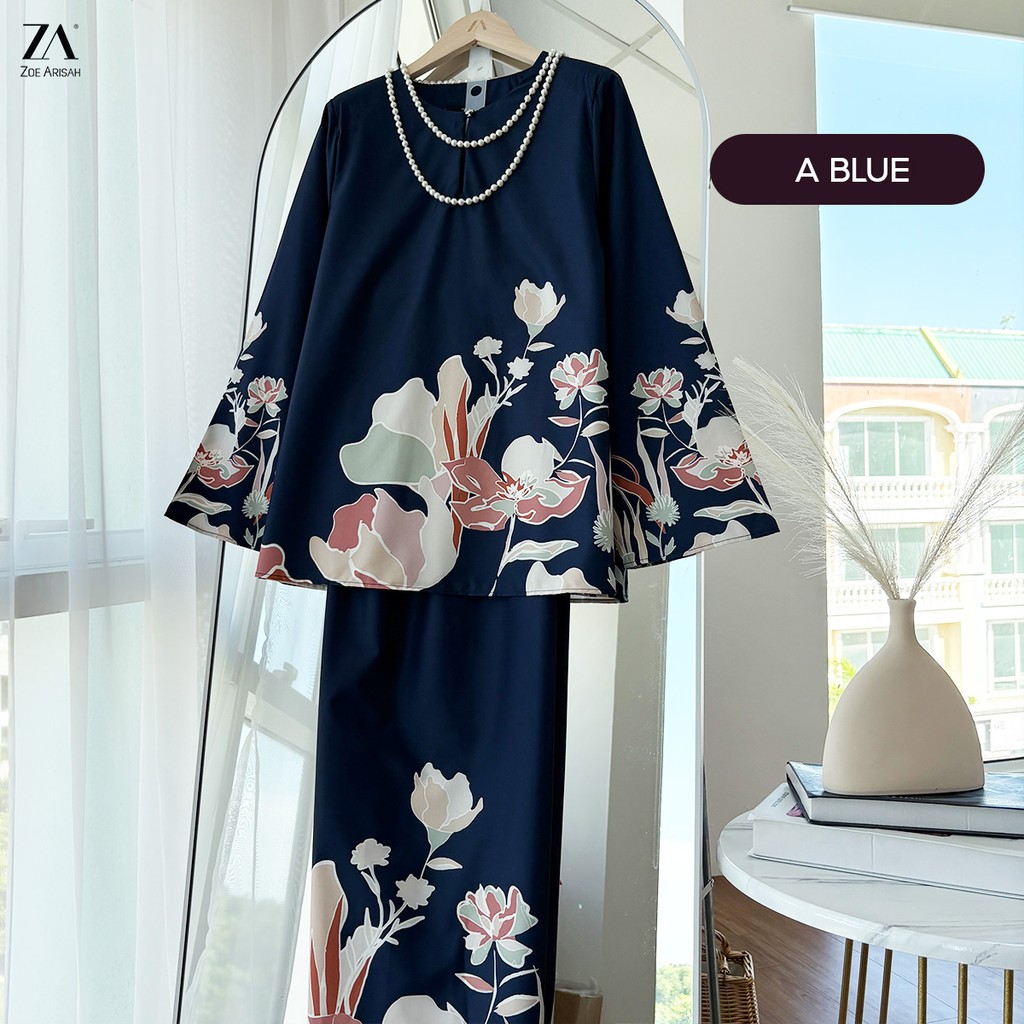ZOE ARISAH Widura Antiara Kurung Kedah Baju Raya Moden 2026 Printed Floral Alynda Hezrina Kurung Elegant New ZOE ARISSA