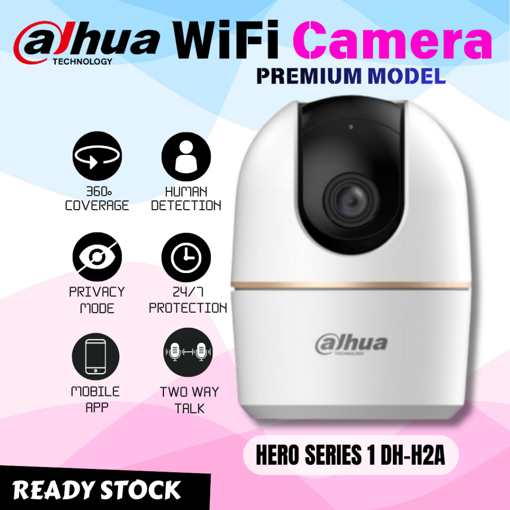 Dahua CCTV Wireless Hero Series 2MP/4MP/5MP Indoor Fixed-focal Wi-Fi Pan & Tilt Network Camera