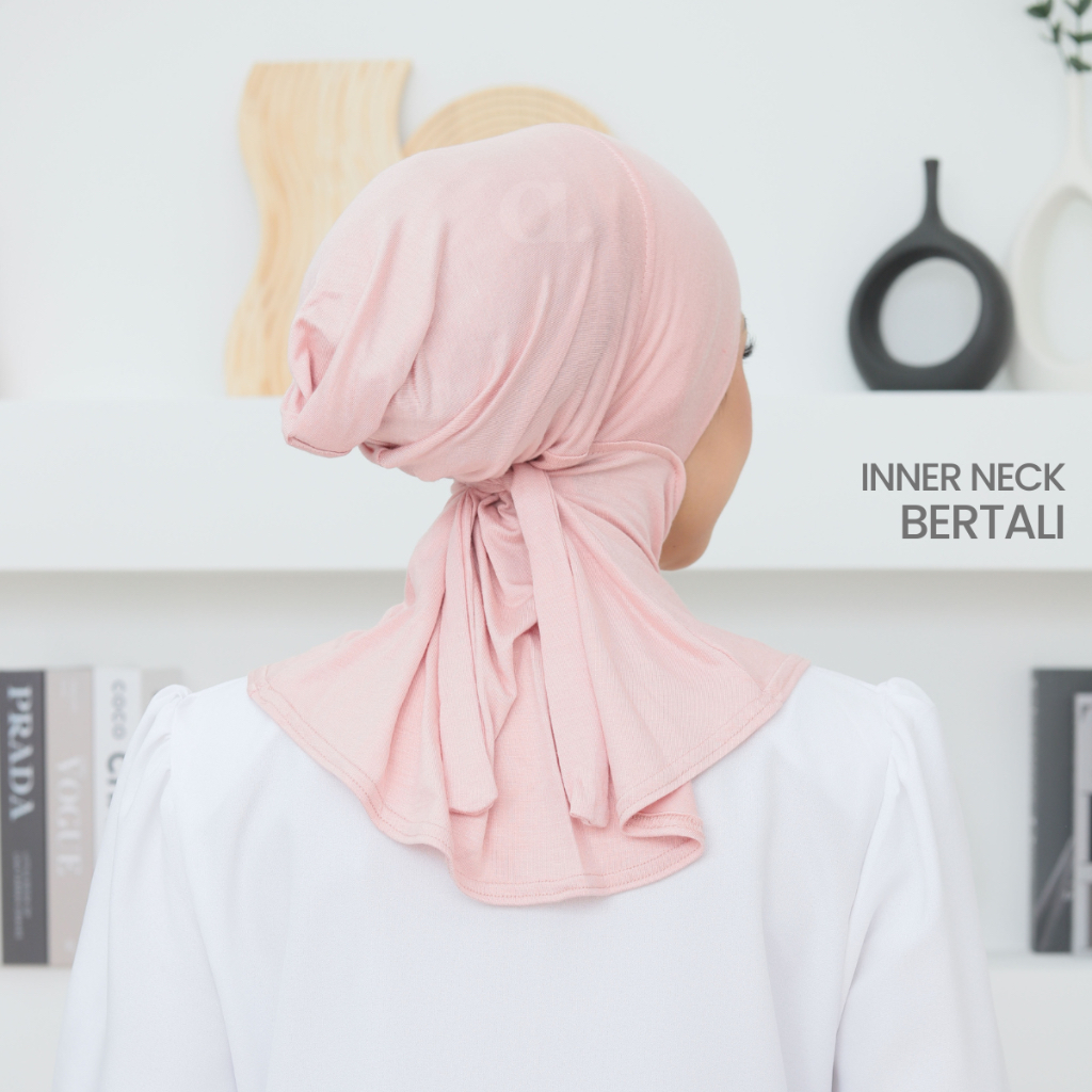 ALAYNA Inner Neck Bertali | Scarf Anak Tudung Bride Nikah Pengantin Ninja Stretchable Tutup Leher Murah Tie Back Ikat