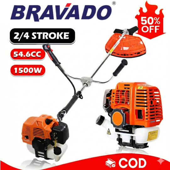 BRAVADO/APACHE Mesin Potong Rumput Straight Shaft Heavy Duty 2/4 Stroke Brush Cutter Gasoline Cutter Lawn Mower 割草機汽油