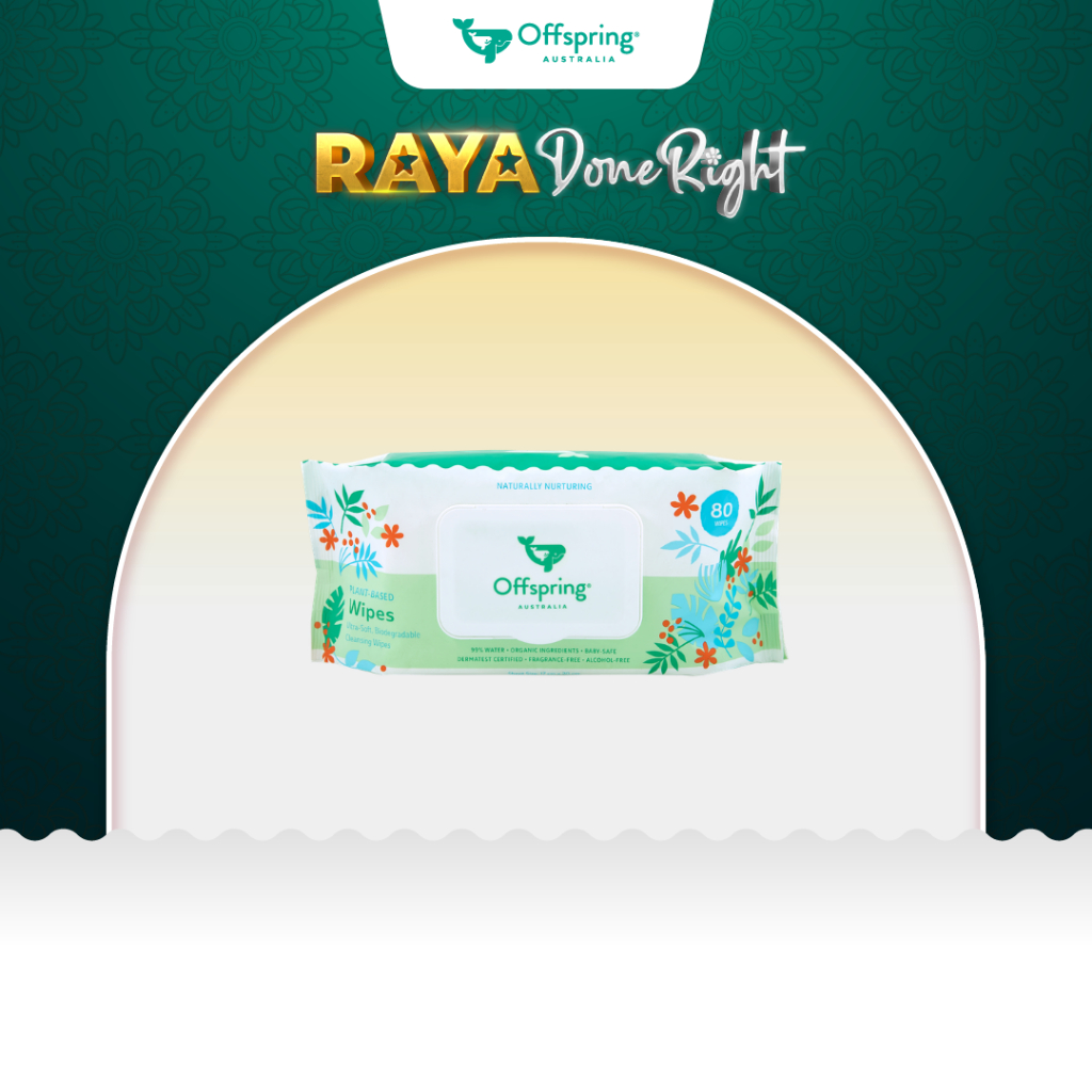 Offspring Biodegradable Plant-Based Baby Wipes 80 ct