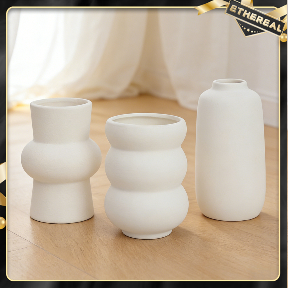 Ceramic Vase Classic Nordic Series Artistic Flower Pot Home Deco Pasu Seramik Artistik Nordic Series