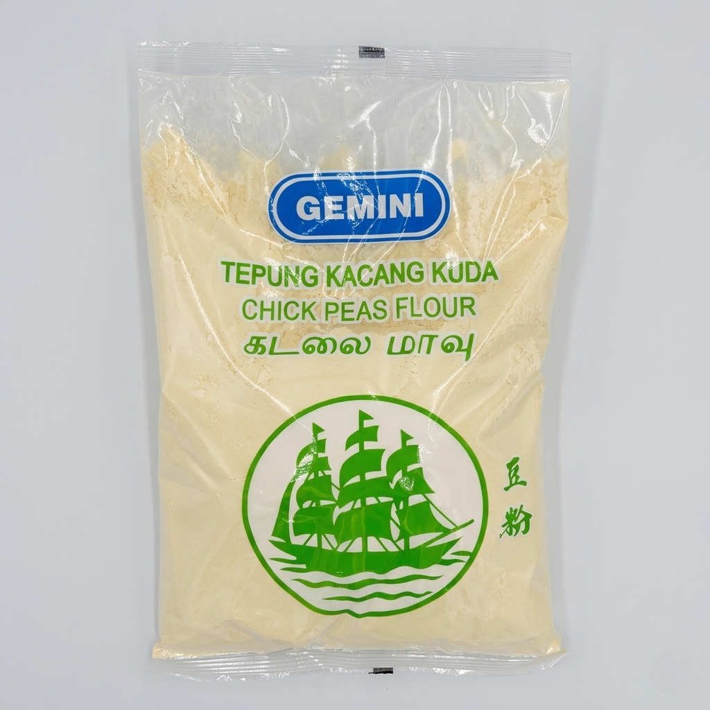 GEMINI CHICK PEAS FLOUR 500g/Tepung Kacang Kuda 500g/Kadalai Maavu 500g/Regular/High Quality/Taste