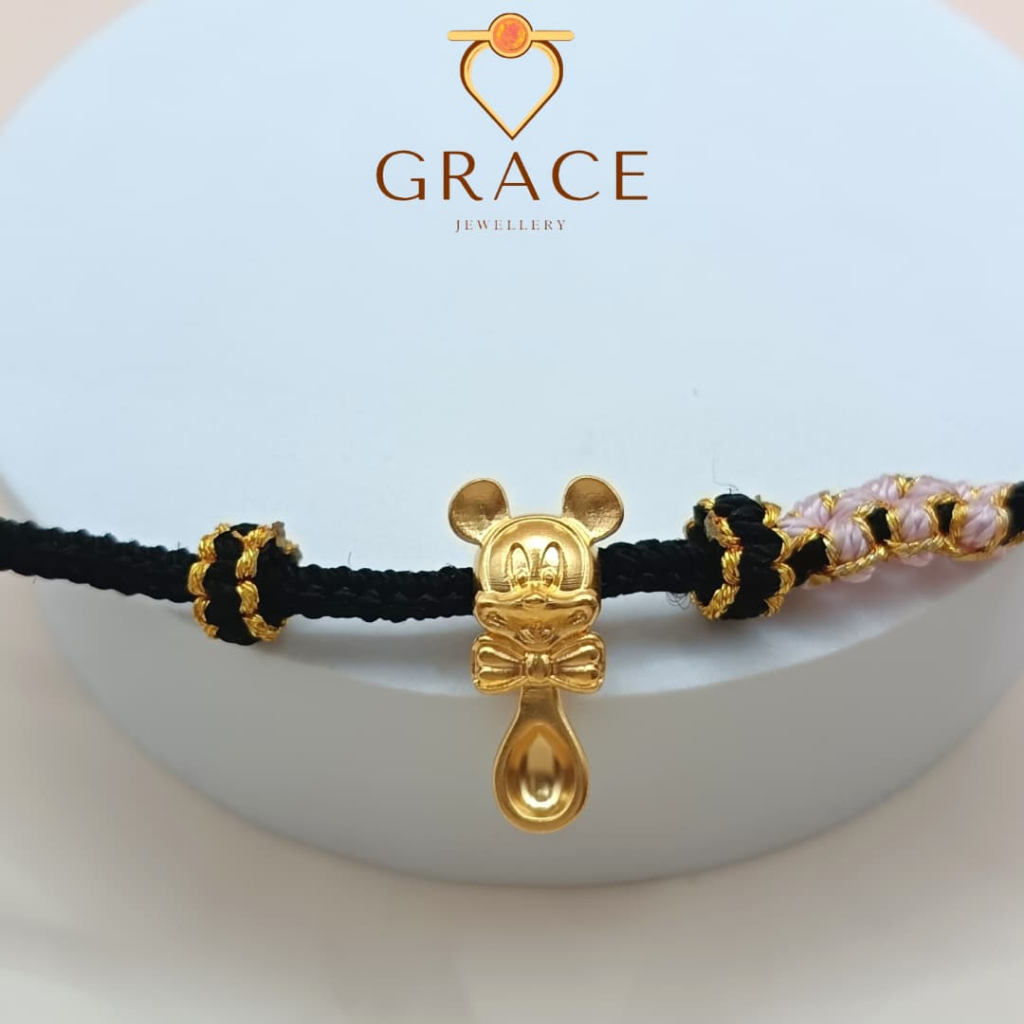 Grace Jewellery GRC000403 Gold 916 0.29gm Charm Micky Spoon/Emas 916 Charm Sudu Micky/黄金916米奇汤匙