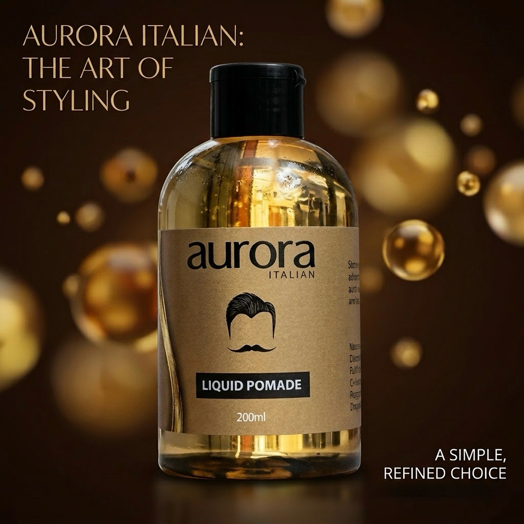 aurora ITALIAN LIQUID POMADE ( STYLING SHINE & HOLD CONTROL ) 200ML