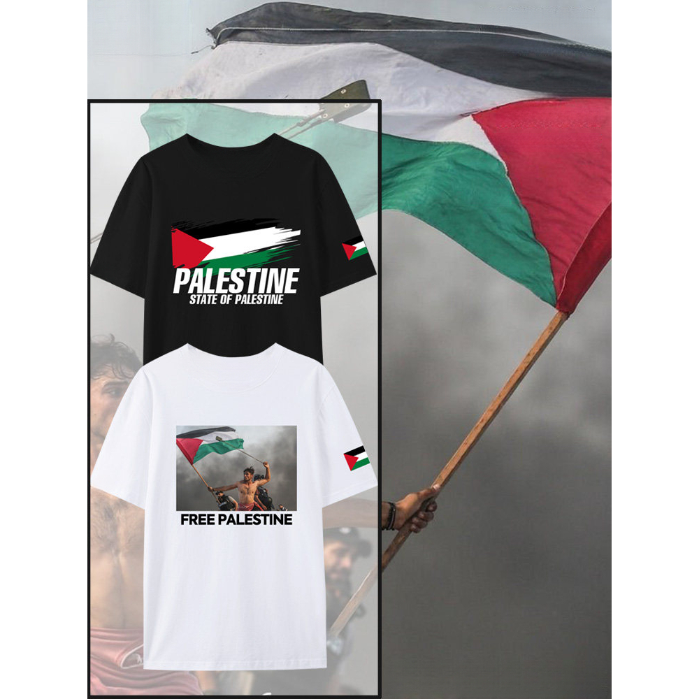 Palestine National Geographic Gaza Strip T Shirt Iconic Landmark Design 100% Cotton Unisex Print Tee Lelaki Wanita S-5XL