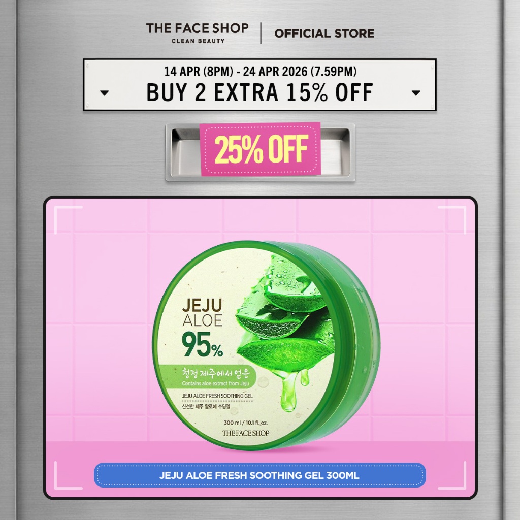 [THE FACE SHOP Official] Jeju Aloe Soothing Gel (300ml) - Aloe Vera, Korean, Facial, Body, After Sun