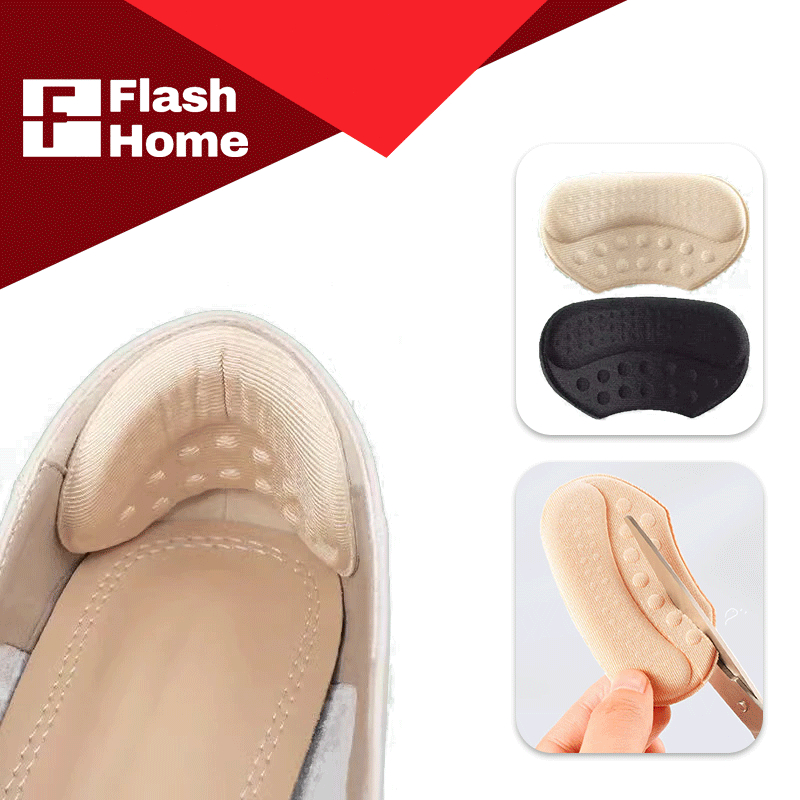 2pcs Heel Pads Self-Adhesive, Anti-Slip Heel Grips for High Heels, Anti Blister Shoe Inserts Beige/Black