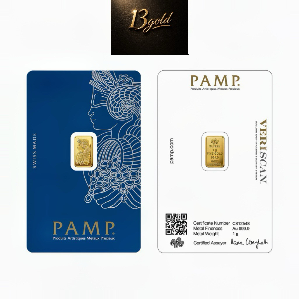 PAMP Suisse 1g Gold Bar 999.9 24K Lady Fortuna Queen Gold Pamp&hellip;