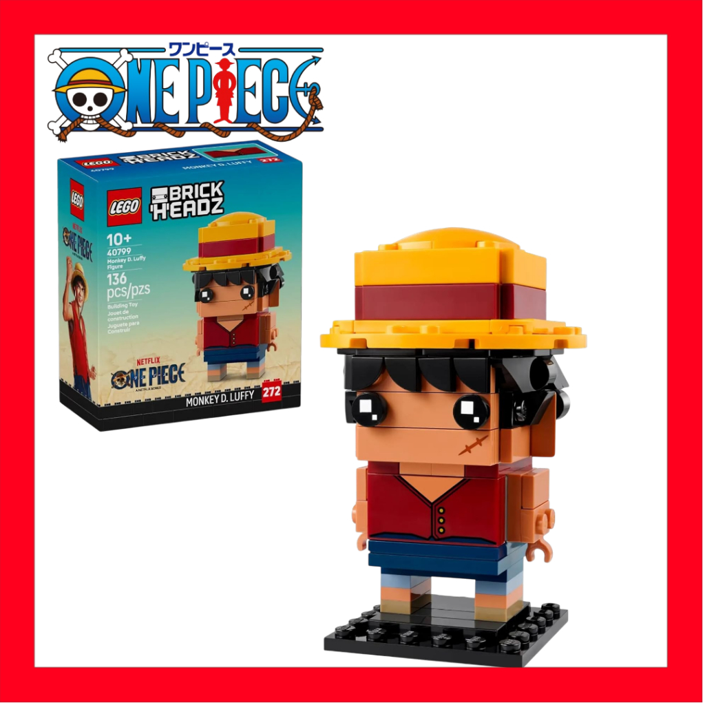 [Direct From Japan] LEGO Brick Heads One Piece Monkey D. Luffy Figure 40799 Domestic Genuine Product