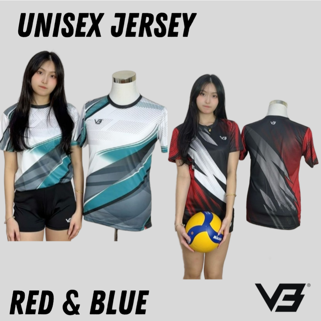Jersi Jersey V3 Red Blue White Victory Ready Stock Malaysia Hari ini order ship esok