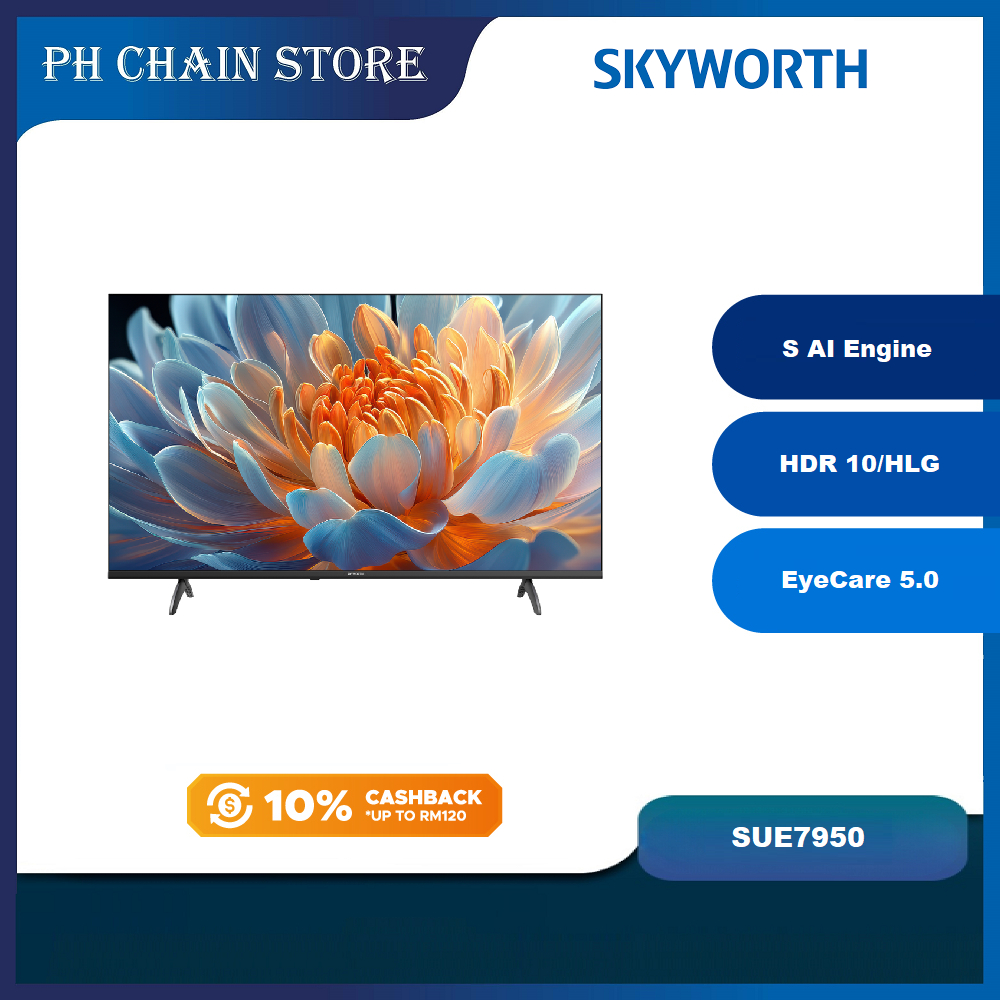 SKYWORTH SUE7950 SERIES 50-65 INCH 4K UHD GOOGLE TV | 50SUE7950 55SUE7950 65SUE7950