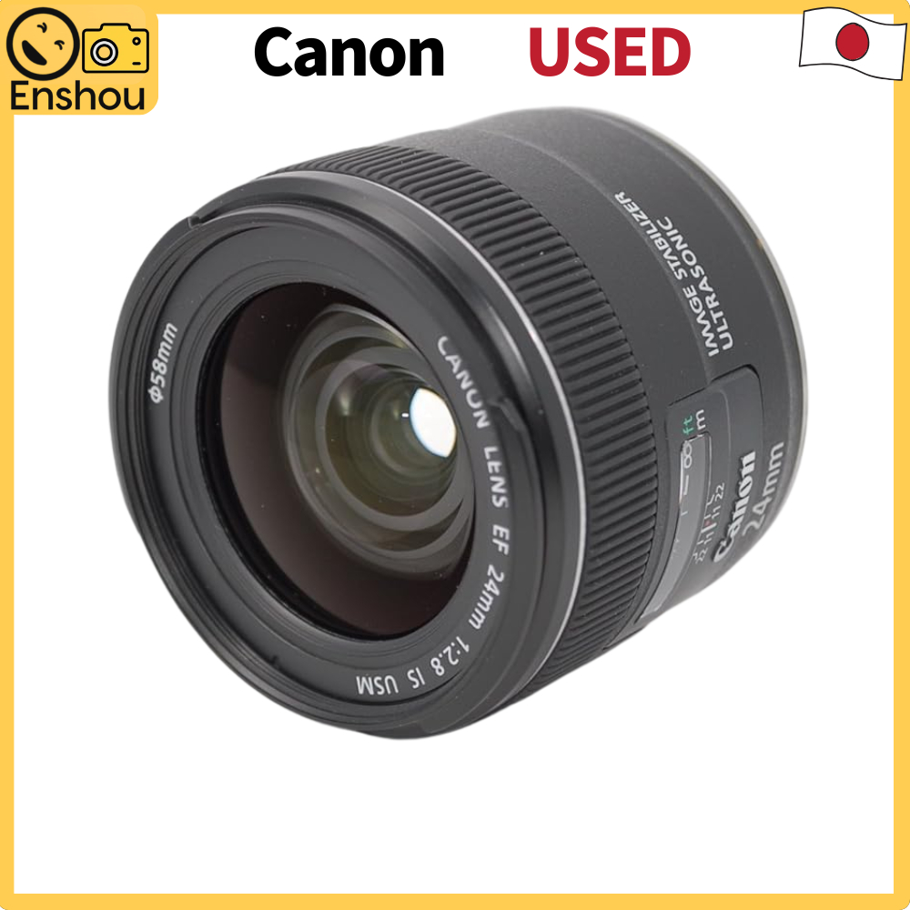 FromJapan[USED]Canon prime lens EF 24mm F2.8 IS USM — Full-frame compatible