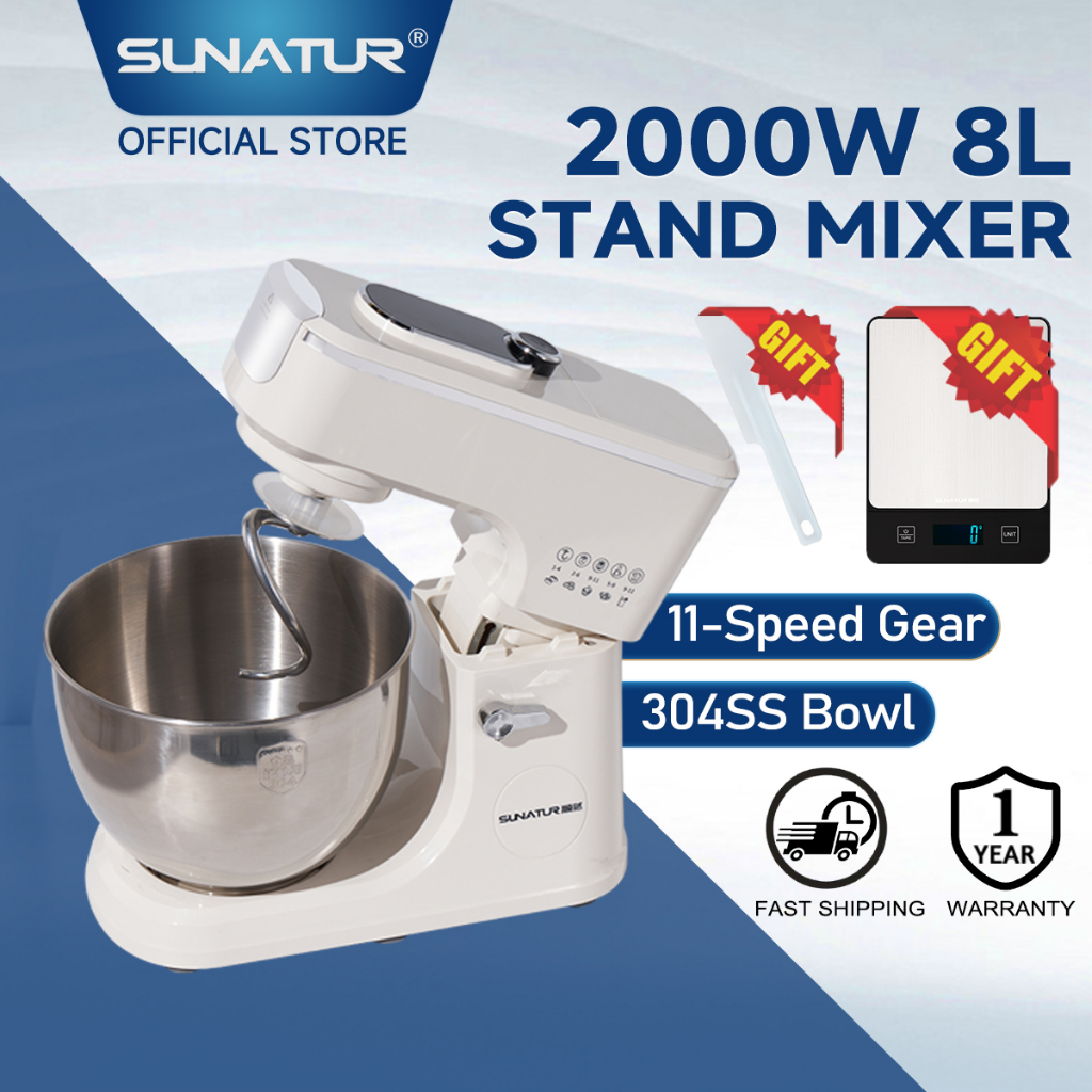 SUNATUR Stand Mixer Household Automatic Multifunctional Mixer Kitchen Food Baking Blender 2000W/ SR-3008