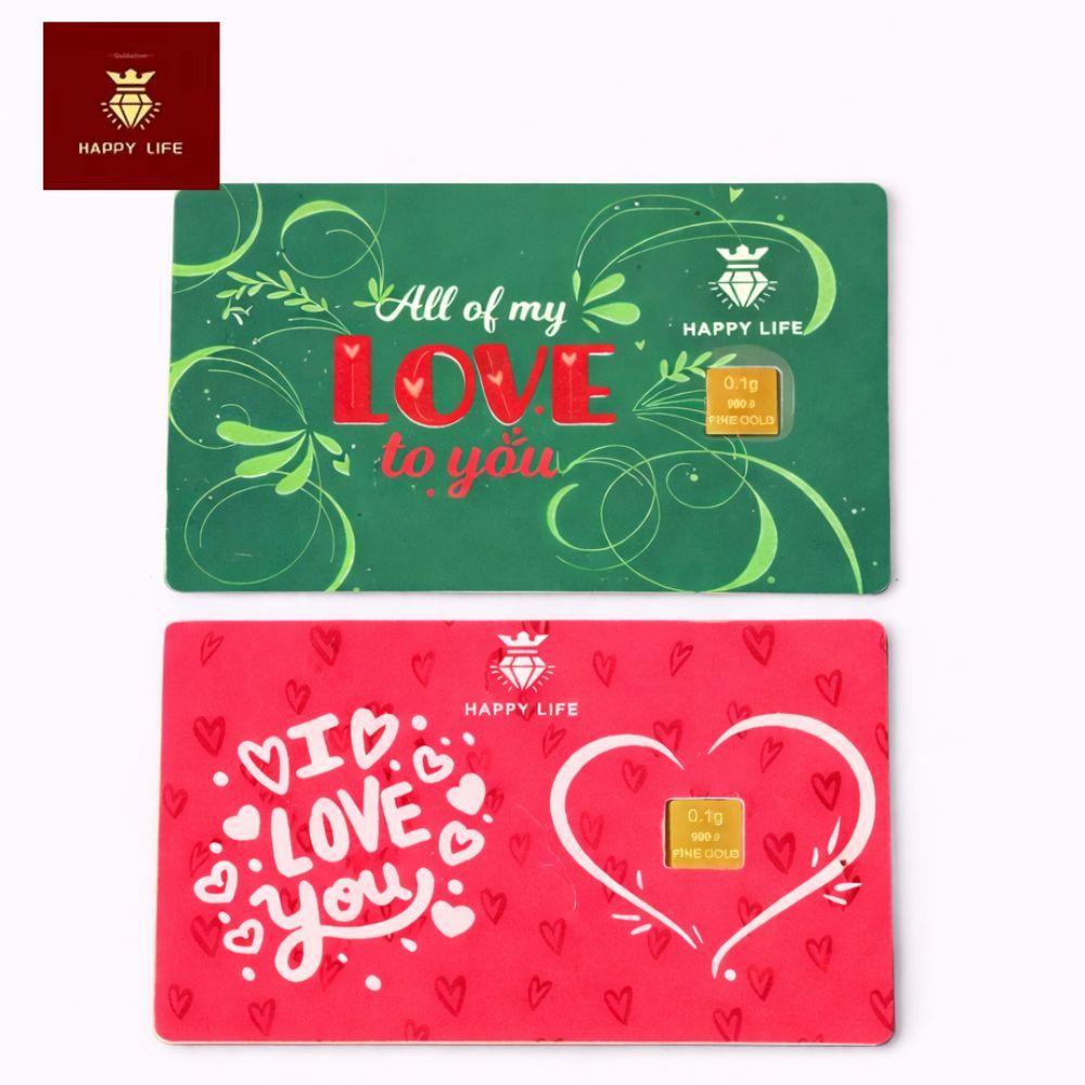 Mini Gold Bar 0.1g Love You Series 2 (EMAS 999.9/24K)