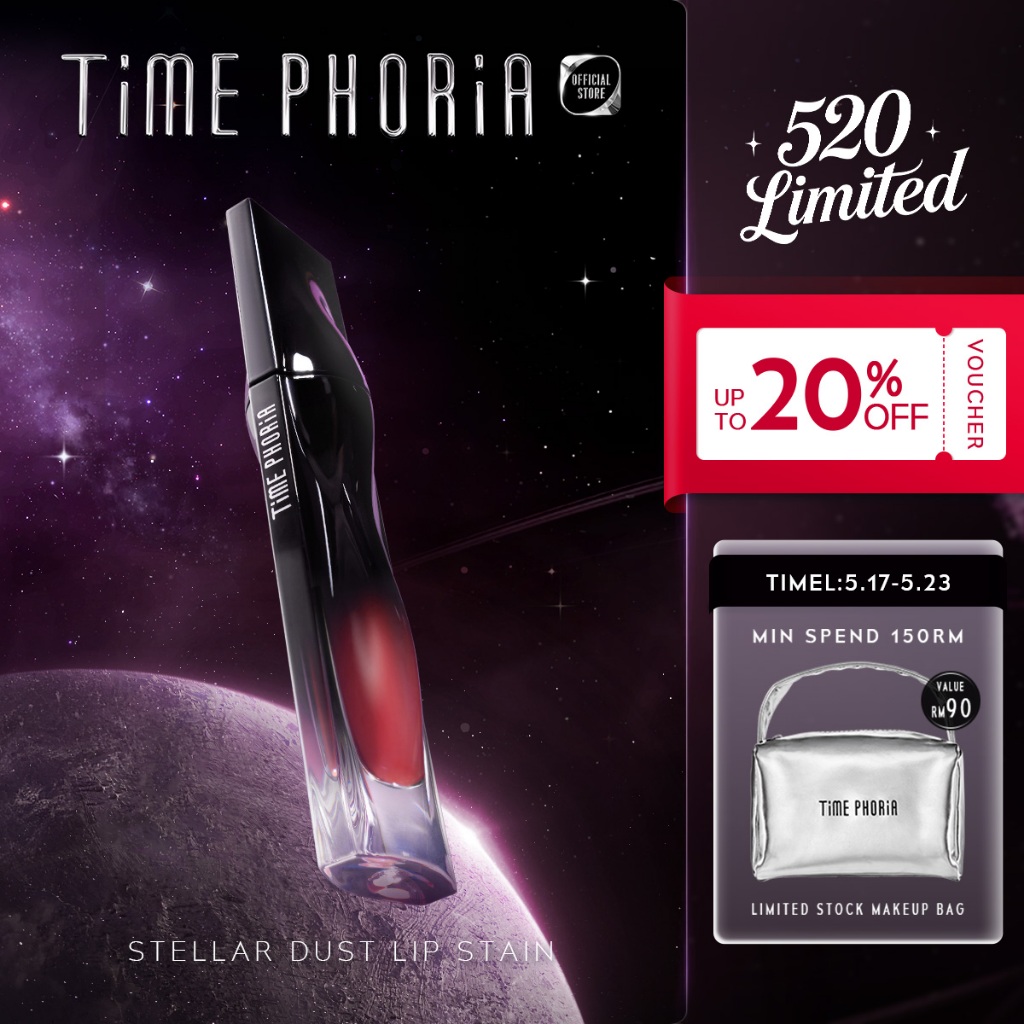 TIMEPHORIA - STELLAR DUST LIP STAIN Lipstick Transferproof Longlasting Tahan Lama Liptint Moisturi
